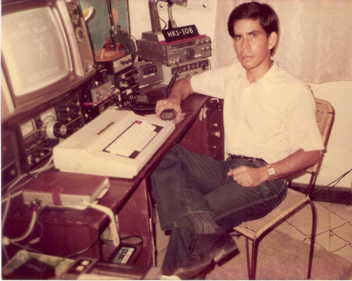 Radioaficionado Diogenes Bolivar ao 1985