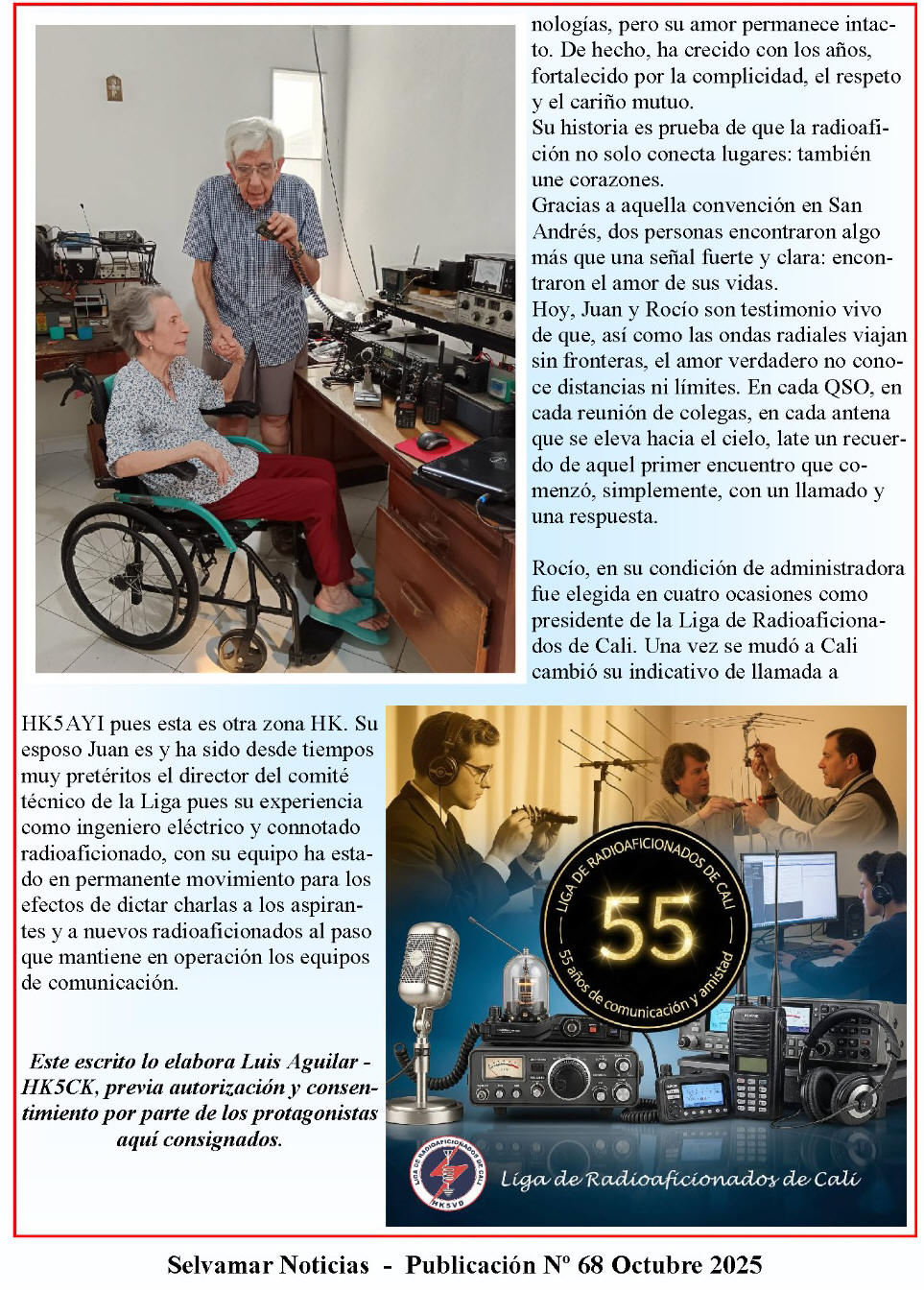 Historia de Amor que nacio en la radioaficion HK5CBR y HK6AYL